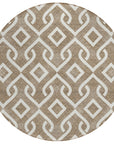 Addison Rugs Offset Stripes Brown Washable Indoor-Outdoor Rug