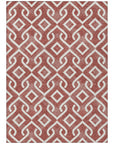 Addison Rugs Offset Stripes Burgundy Washable Indoor-Outdoor Rug