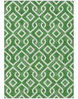 Addison Rugs Offset Stripes Emerald Washable Indoor-Outdoor Rug