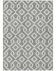 Addison Rugs Offset Stripes Grey Washable Indoor-Outdoor Rug