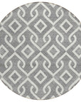 Addison Rugs Offset Stripes Grey Washable Indoor-Outdoor Rug