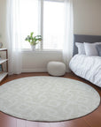 Offset Stripes Ivory Washable Indoor-Outdoor Rug