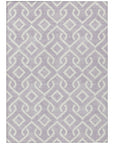 Addison Rugs Offset Stripes Lavender Washable Indoor-Outdoor Rug