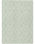 Addison Rugs Offset Stripes Mint Washable Indoor-Outdoor Rug