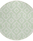 Addison Rugs Offset Stripes Mint Washable Indoor-Outdoor Rug