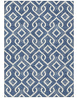 Addison Rugs Offset Stripes Navy Washable Indoor-Outdoor Rug
