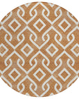 Offset Stripes Paprika Washable Indoor-Outdoor Rug