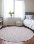 Offset Stripes Pink Washable Indoor-Outdoor Rug