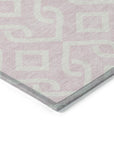 Addison Rugs Offset Stripes Pink Washable Indoor-Outdoor Rug