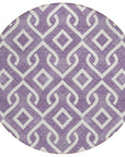 Addison Rugs Offset Stripes Purple Washable Indoor-Outdoor Rug