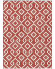 Addison Rugs Offset Stripes Red Washable Indoor-Outdoor Rug