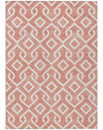 Addison Rugs Offset Stripes Salmon Washable Indoor-Outdoor Rug