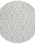 Addison Rugs Offset Stripes Silver Washable Indoor-Outdoor Rug
