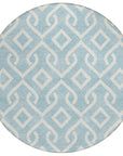 Addison Rugs Offset Stripes Sky Washable Indoor-Outdoor Rug