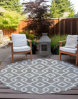 Addison Rugs Offset Stripes Taupe Washable Indoor-Outdoor Rug