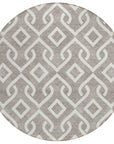 Addison Rugs Offset Stripes Taupe Washable Indoor-Outdoor Rug