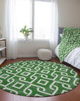 Addison Rugs Offset Stripes Emerald Indoor-Outdoor Rug with Matching Throw