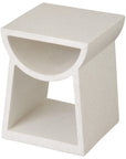 Emissary Ole White Terrazzo Garden Stool