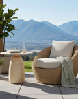 LH Home Olympia Concrete Outdoor Side Table