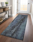 LOOMLAN Rugs Onyxelle Blue Washable Indoor-Outdoor Rug