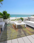 LOOMLAN Rugs Onyxelle Orange Washable Indoor-Outdoor Rug