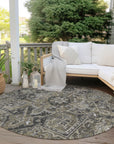 Addison Rugs Oriental Taupe Washable Indoor-Outdoor Rug