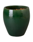 Emissary Ossal Green Ceramic Outdoor Planter