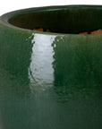 Emissary Ossal Green Ceramic Outdoor Planter