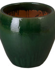Emissary Ossal Green Ceramic Outdoor Planter