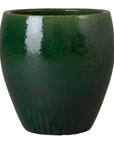 Emissary Ossal Green Ceramic Outdoor Planter