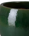 Emissary Ossal Green Ceramic Outdoor Planter