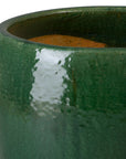 Emissary Ossal Green Ceramic Outdoor Planter