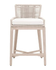 Overlay Olefin Fabric Outdoor Counter Stool-Outdoor Counter Stools-Essentials For Living-LOOMLAN