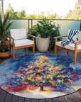 Addison Rugs Paelain Blue Washable Indoor-Outdoor Rug