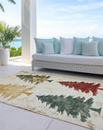 Addison Rugs Paelion Ivory Washable Indoor-Outdoor Rug