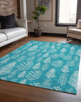 Addison Rugs Paelius Teal Washable Indoor-Outdoor Rug