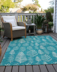 Addison Rugs Paelius Teal Washable Indoor-Outdoor Rug