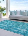 Addison Rugs Paelius Teal Washable Indoor-Outdoor Rug