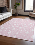 Addison Rugs Paelor Pink Washable Indoor-Outdoor Rug