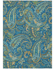 Addison Rugs Paisley Blue Washable Indoor-Outdoor Rug