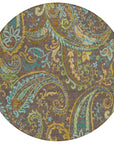 Addison Rugs Paisley Brown Washable Indoor-Outdoor Rug