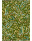 Addison Rugs Paisley Green Washable Indoor-Outdoor Rug