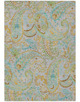 Addison Rugs Paisley Grey Washable Indoor-Outdoor Rug