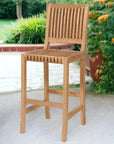 HiTeak Palm Teak Outdoor Bar Chair