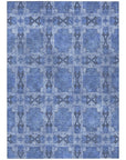 Addison Rugs Panel Blue Washable Indoor-Outdoor Rug