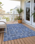 Addison Rugs Panel Blue Washable Indoor-Outdoor Rug