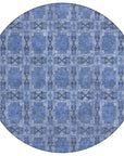 Addison Rugs Panel Blue Washable Indoor-Outdoor Rug