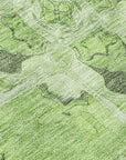 Addison Rugs Panel Green Washable Indoor-Outdoor Rug