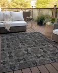 Addison Rugs Panel Grey Washable Indoor-Outdoor Rug