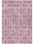 Addison Rugs Panel Pink Washable Indoor-Outdoor Rug